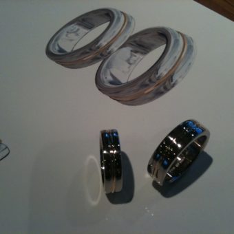 Skiss samt färdigt resultat