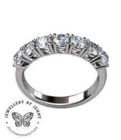 halvalliansring diamanter