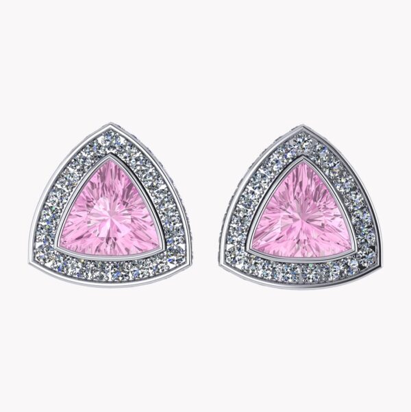 Örhängen med rosa safirer