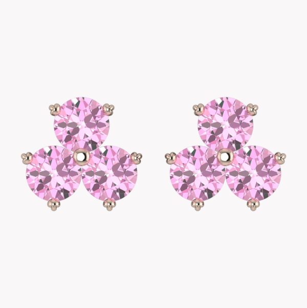 örhängen med rosa safirer