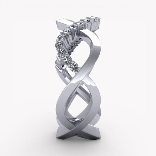 diamantring i vitguld