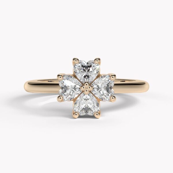 ring hjärtslipade diamanter