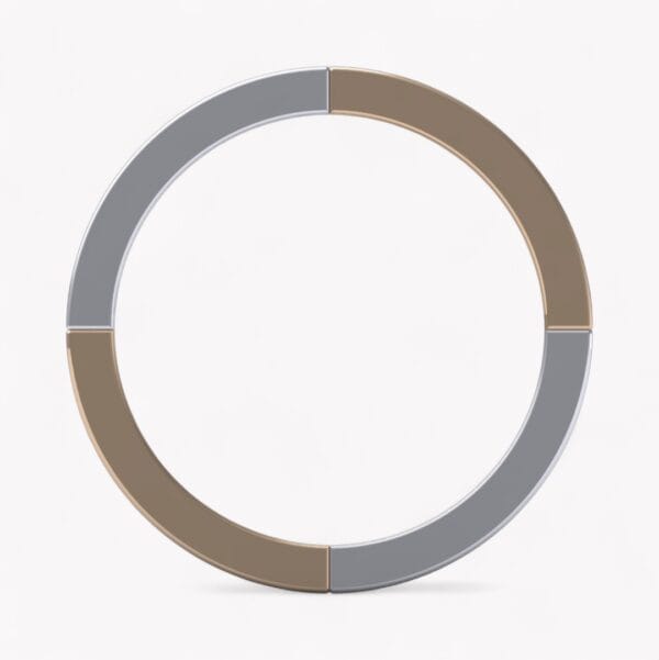 tvåfärgad guldring