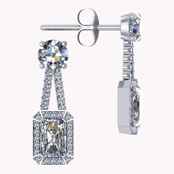 Örhängen i vitguld med diamanter