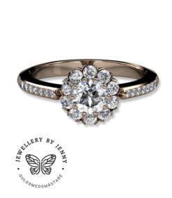 diamantring rödguld