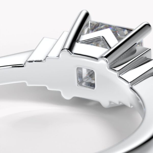 art deco ring vitguld