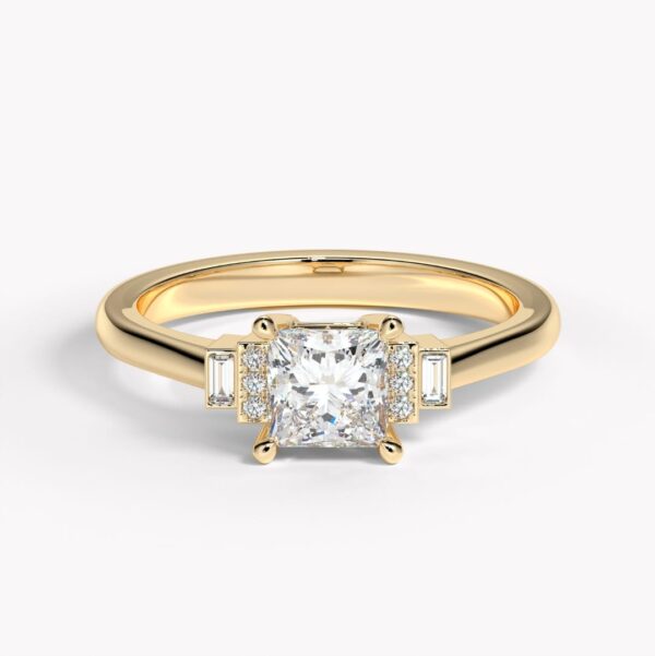 diamantring i gultguld