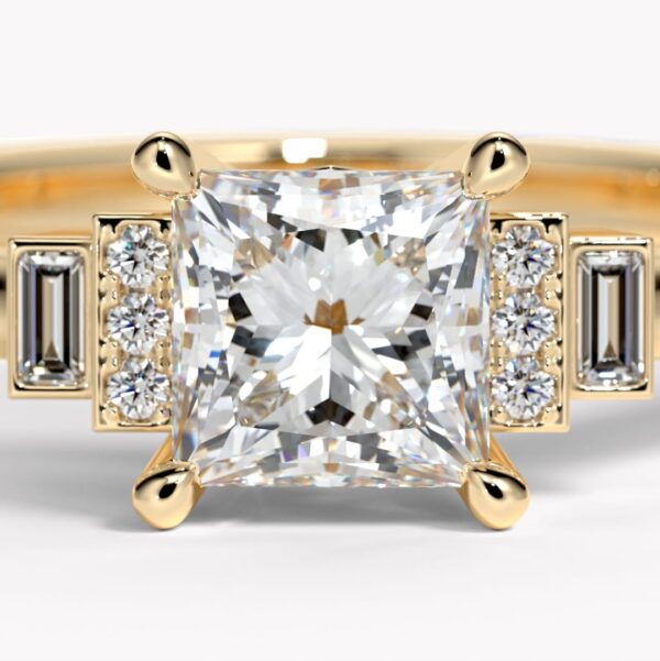 art deco ring gult guld