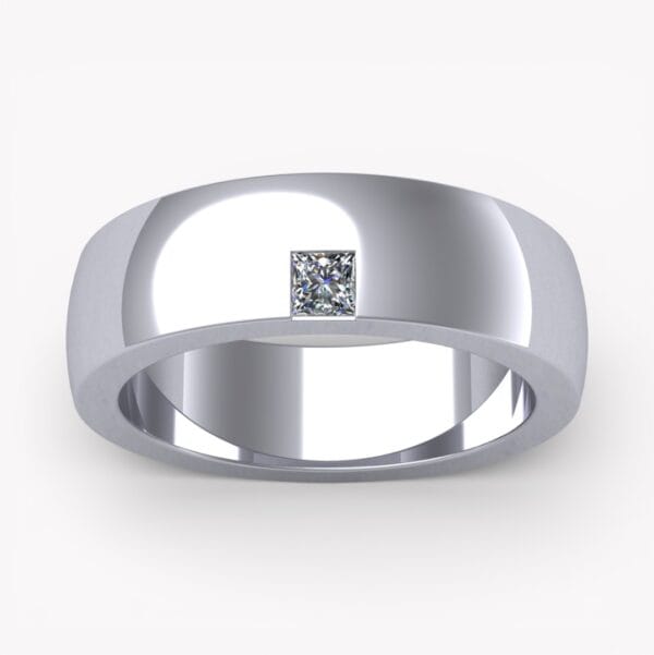 diamantring med prinsesslipad diamant