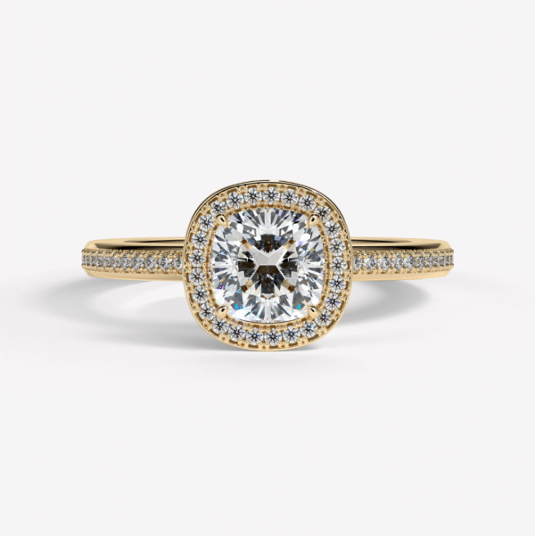 haloring rödguld med diamanter