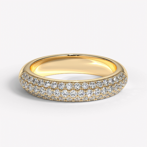 ring pavé guld
