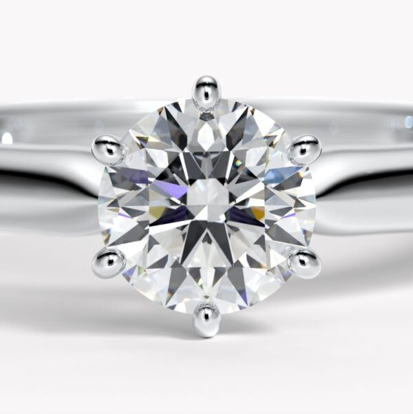 ring med diamant i platina