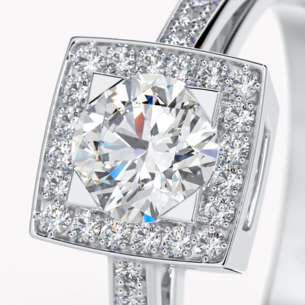 ring med diamanter i vitguld