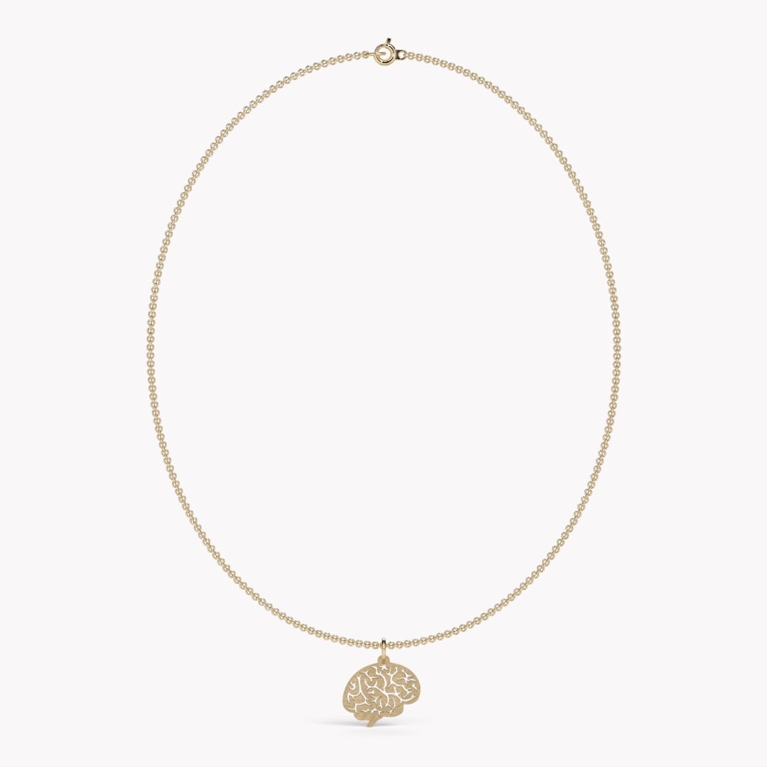 halsband hjärna guld
