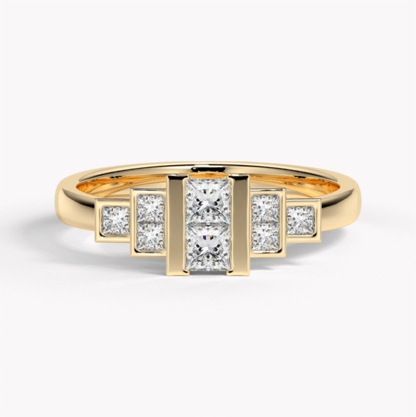 art deco ring med diamanter