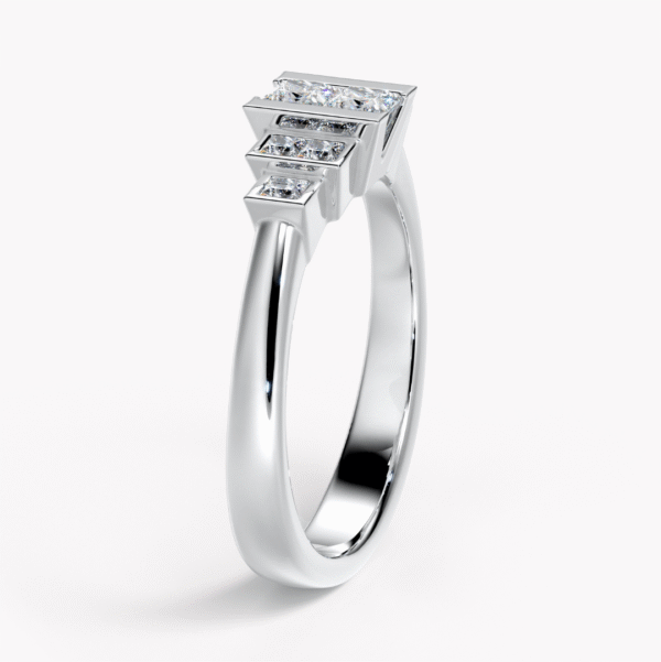 platina art deco ring