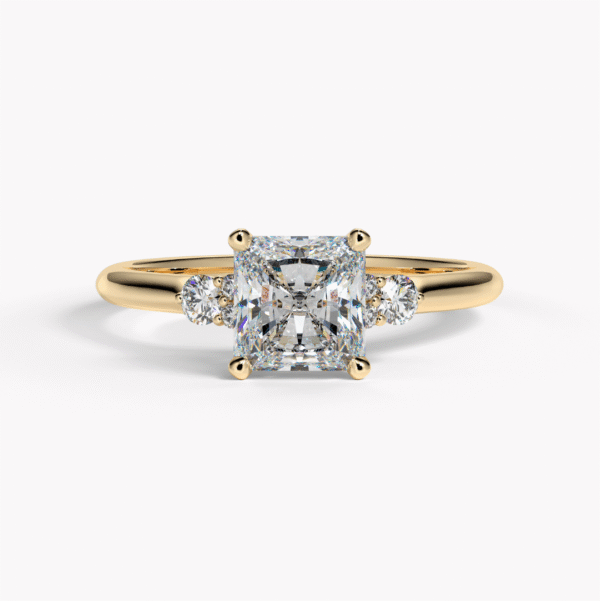 förlovningsring rödguld med diamanter