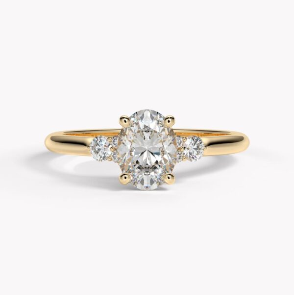 vigselring oval diamant