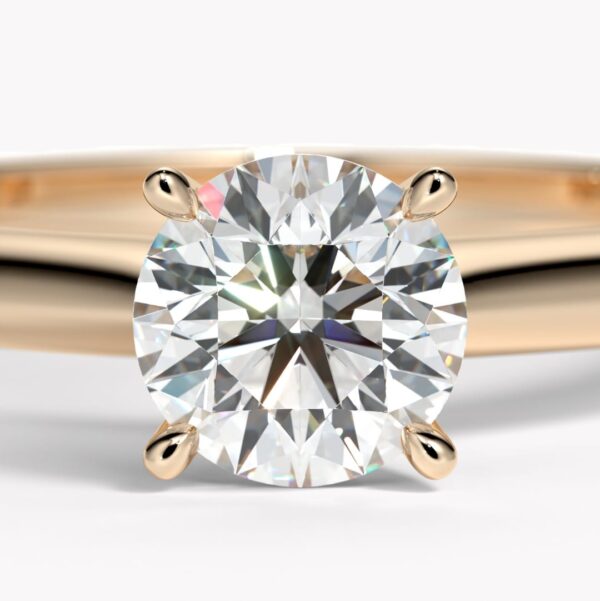 briljantslipad diamant roséguld