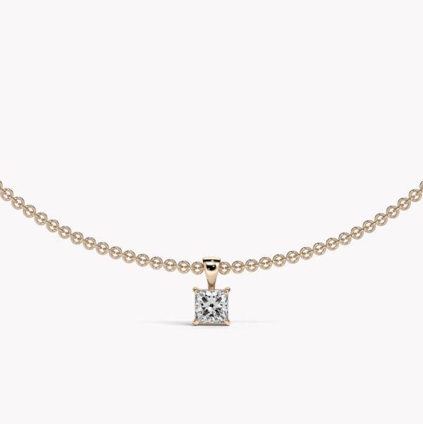 hängsmycke med diamant i roséguld