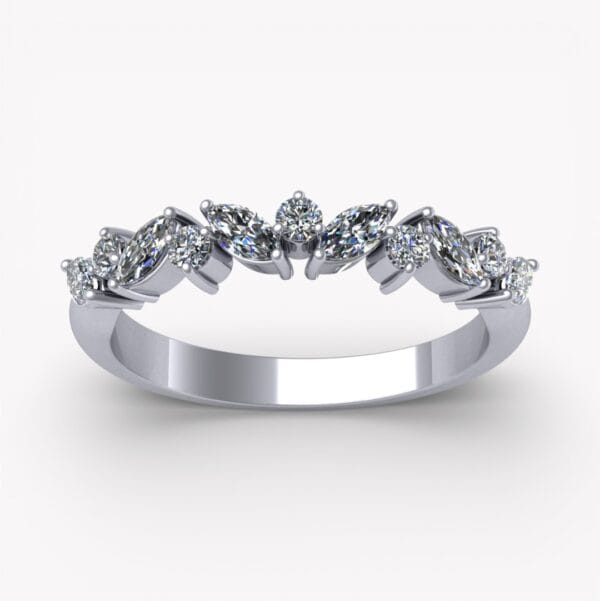 exklusiv alliansring i vitguld